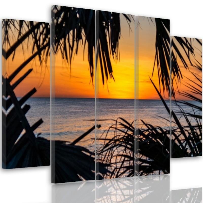 Kanva no 5 daļām - Type B, Sunset Over The Sea  Home Trends DECO
