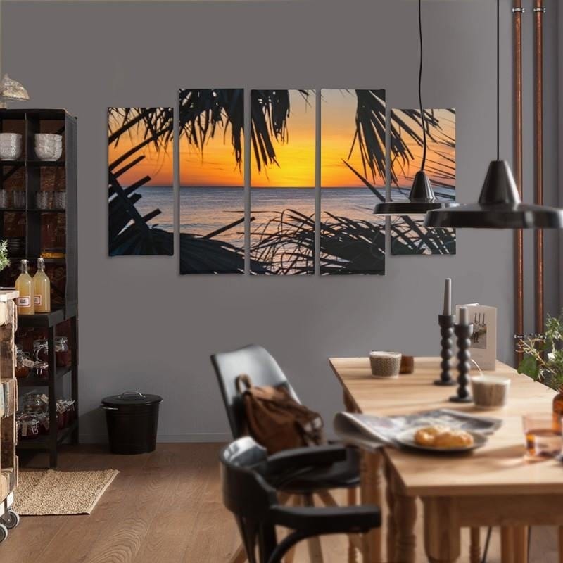 Kanva no 5 daļām - Type B, Sunset Over The Sea  Home Trends DECO