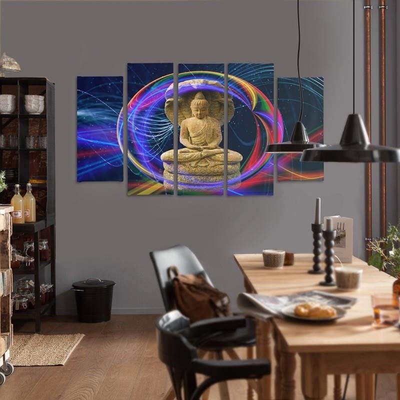 Kanva no 5 daļām - Type B, The Buddha On An Abstract Background 