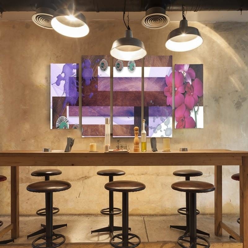 Kanva no 5 daļām - Type B, The Composition Of The Marsh Orchid  Home Trends DECO