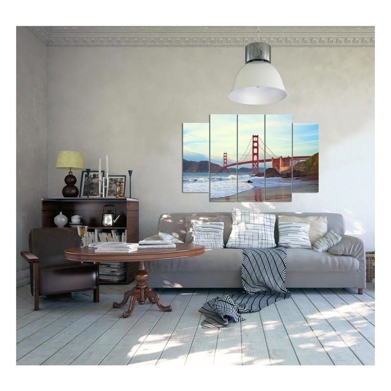 Kanva no 5 daļām - Type B, The Golden Gate Bridge  Home Trends DECO