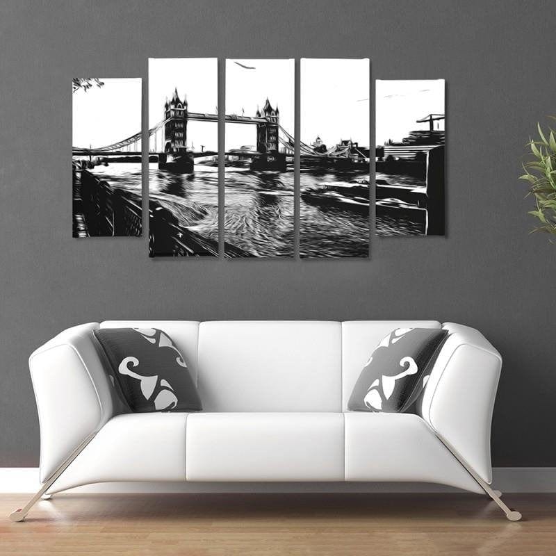 Kanva no 5 daļām - Type B, Tower Bridge  Home Trends DECO