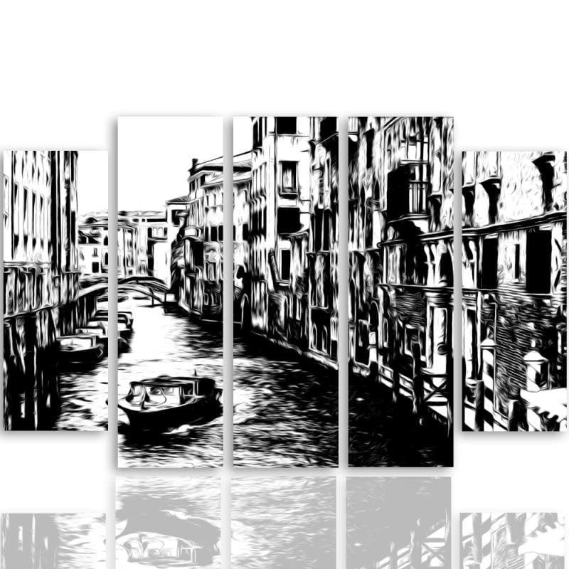 Kanva no 5 daļām - Type B, Venice Canal  Home Trends DECO