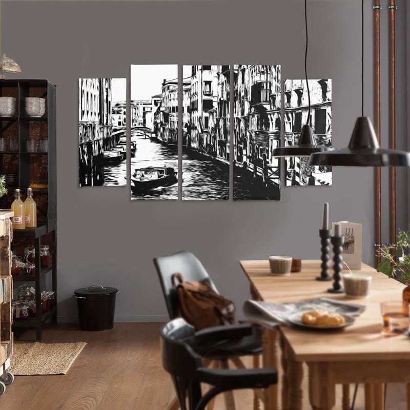 Kanva no 5 daļām - Type B, Venice Canal  Home Trends DECO