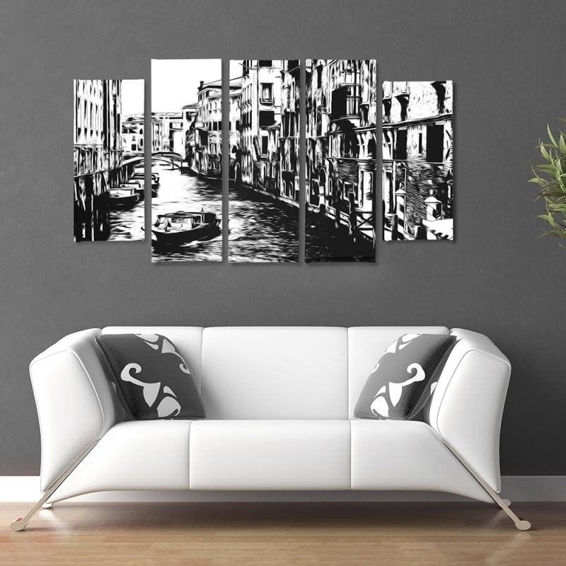 Kanva no 5 daļām - Type B, Venice Canal  Home Trends DECO