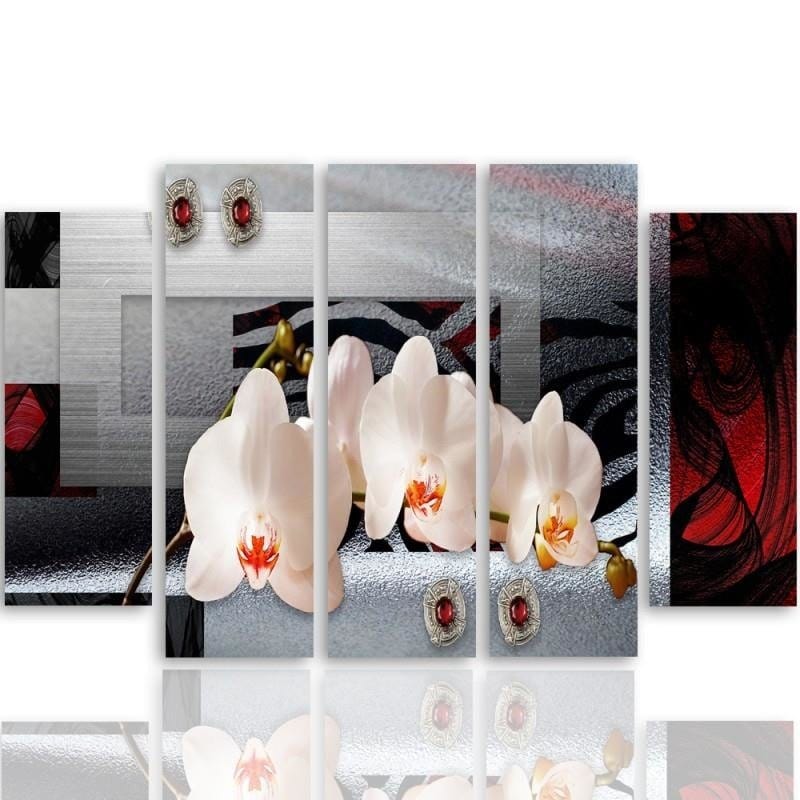 Kanva no 5 daļām - Type B, White Orchid  Home Trends DECO