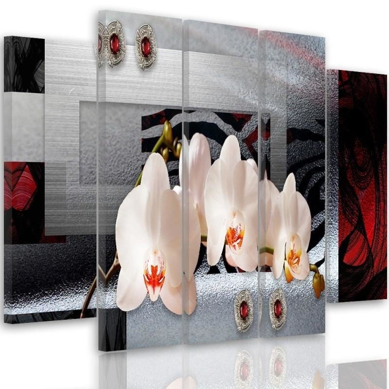 Kanva no 5 daļām - Type B, White Orchid  Home Trends DECO