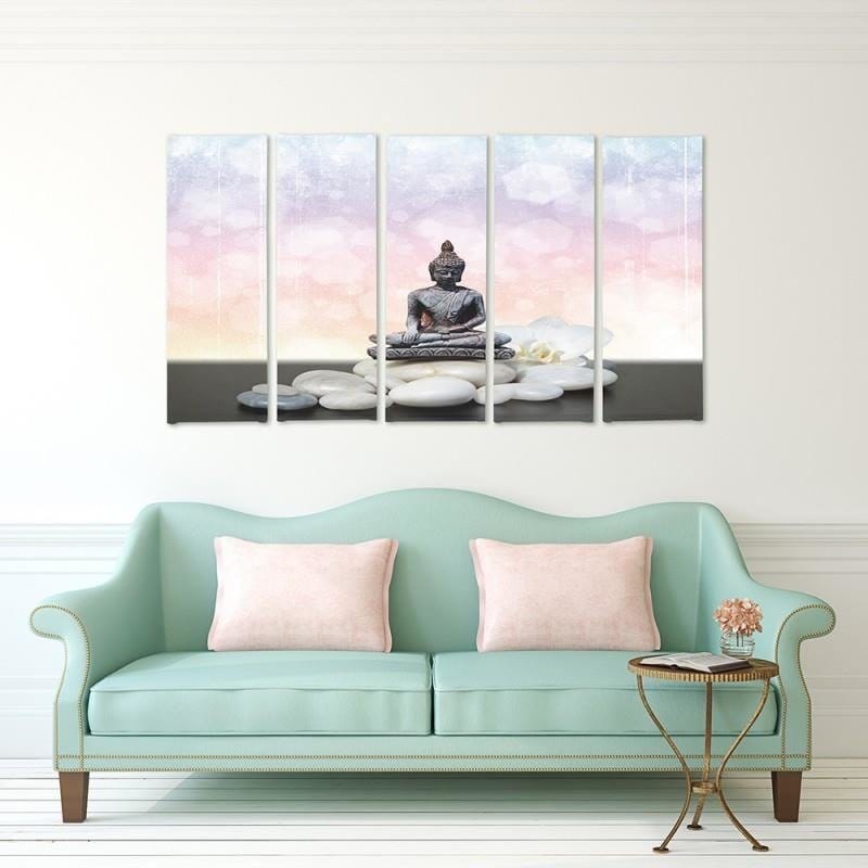 Kanva no 5 daļām - Type C, 5 Buddha  Home Trends DECO