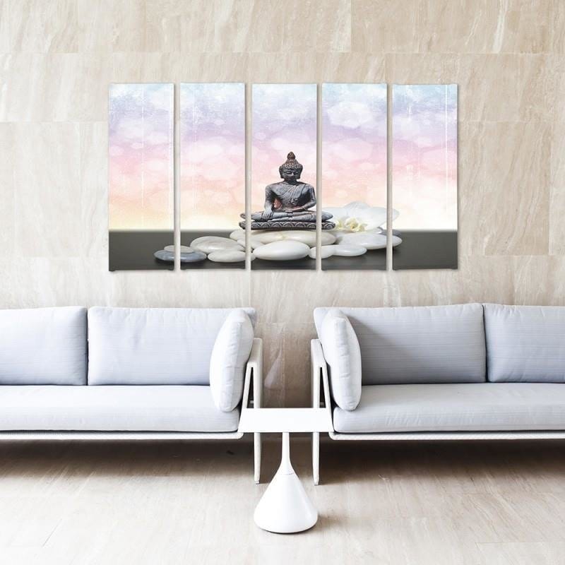 Kanva no 5 daļām - Type C, 5 Buddha  Home Trends DECO
