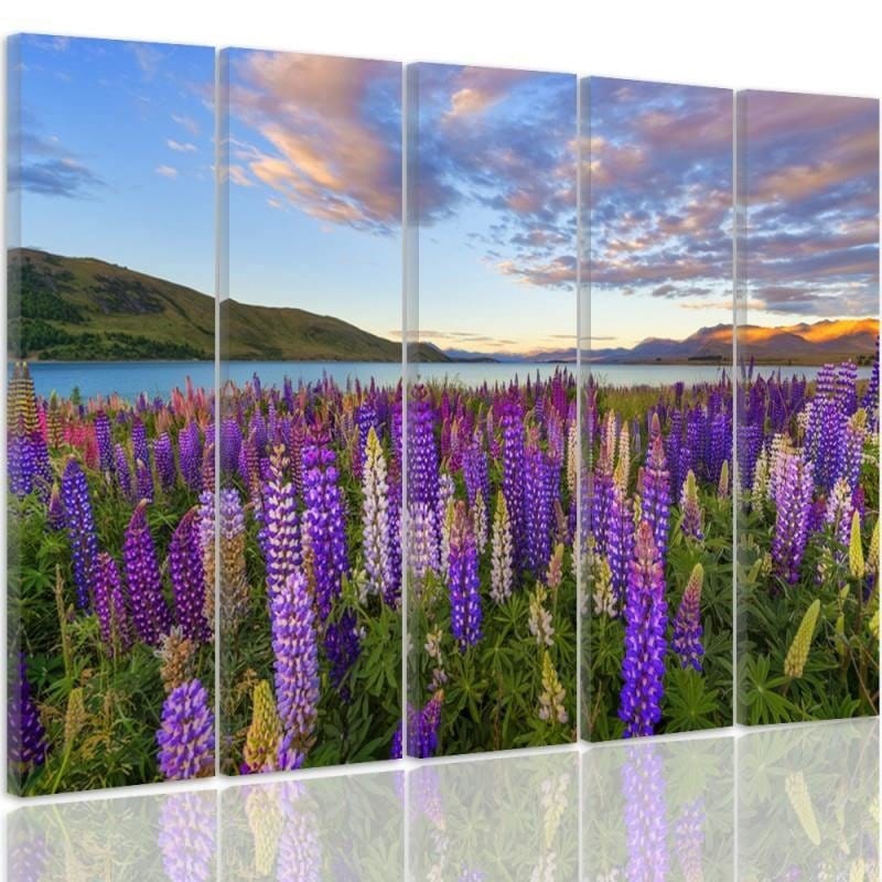 Kanva no 5 daļām - Type C, A Lavender Field  Home Trends DECO