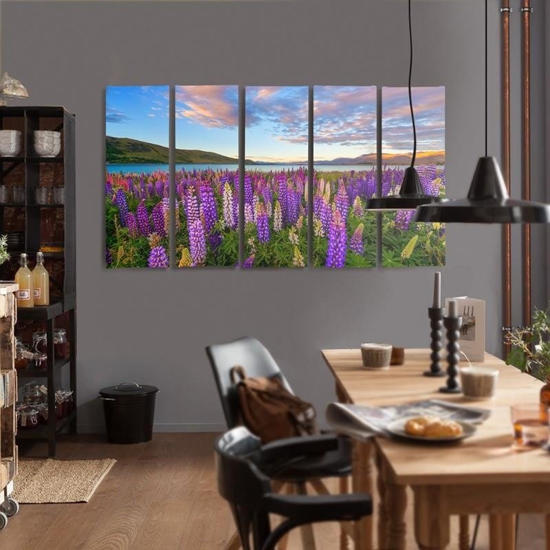 Kanva no 5 daļām - Type C, A Lavender Field  Home Trends DECO