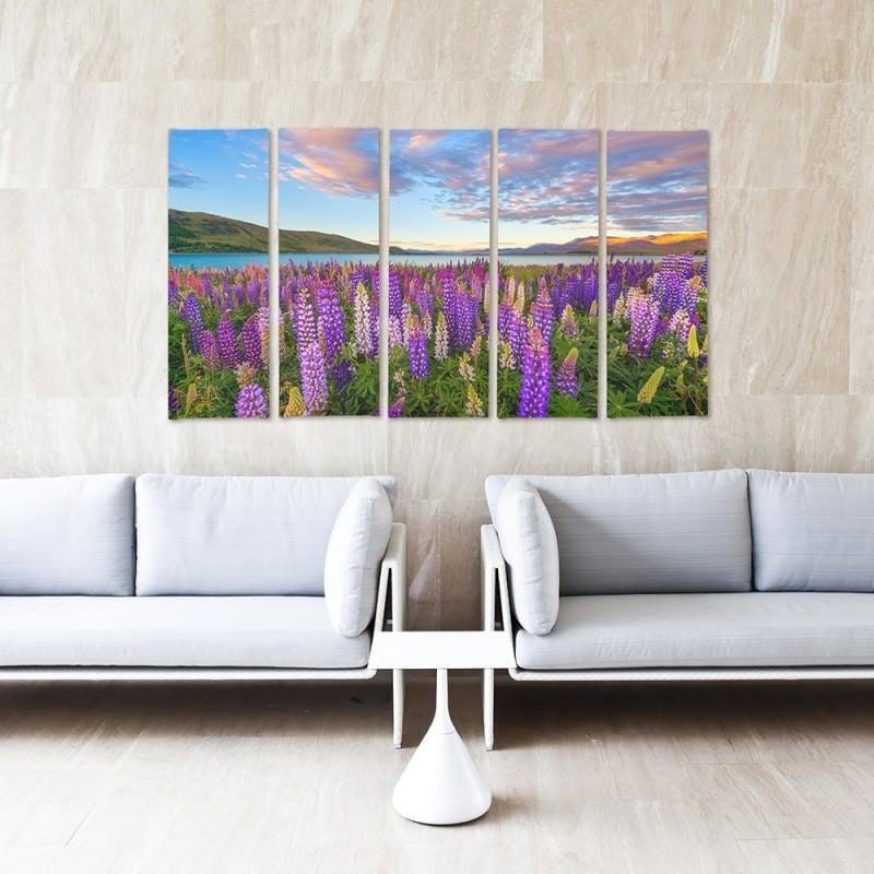 Kanva no 5 daļām - Type C, A Lavender Field  Home Trends DECO