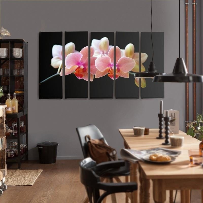 Kanva no 5 daļām - Type C, A Pink Orchid  Home Trends DECO