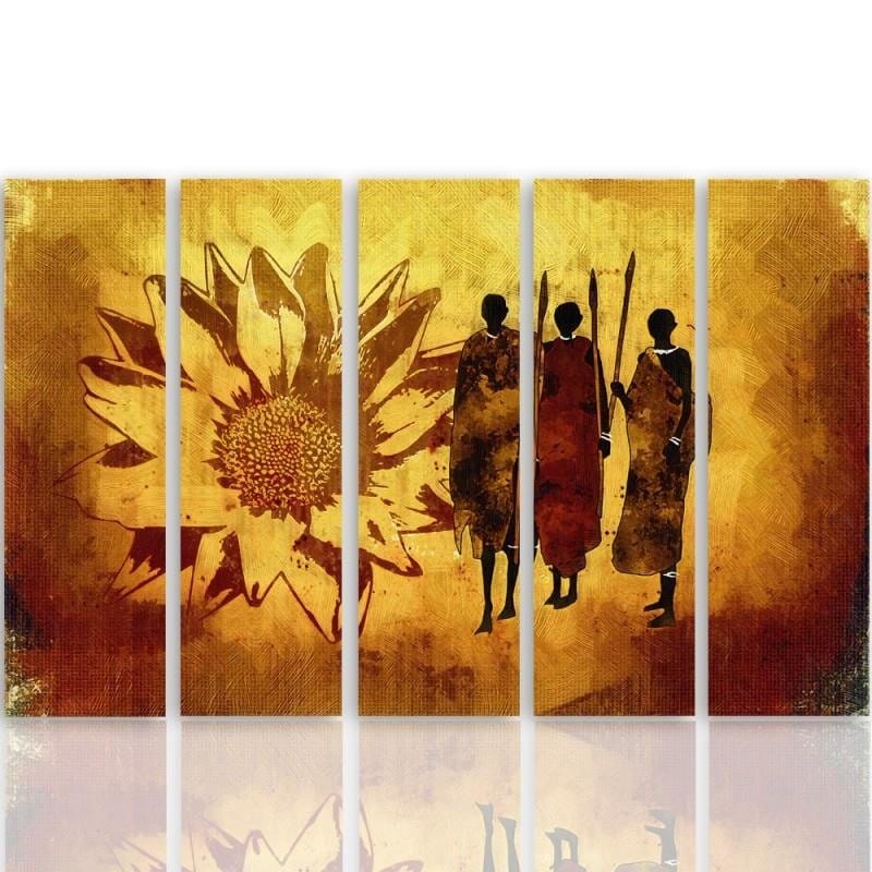 Kanva no 5 daļām - Type C, African Warriors  Home Trends DECO
