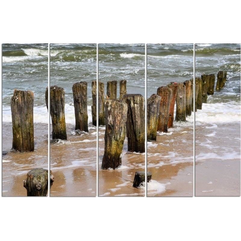 Kanva no 5 daļām - Type C, Breakwaters On The Beach  Home Trends DECO