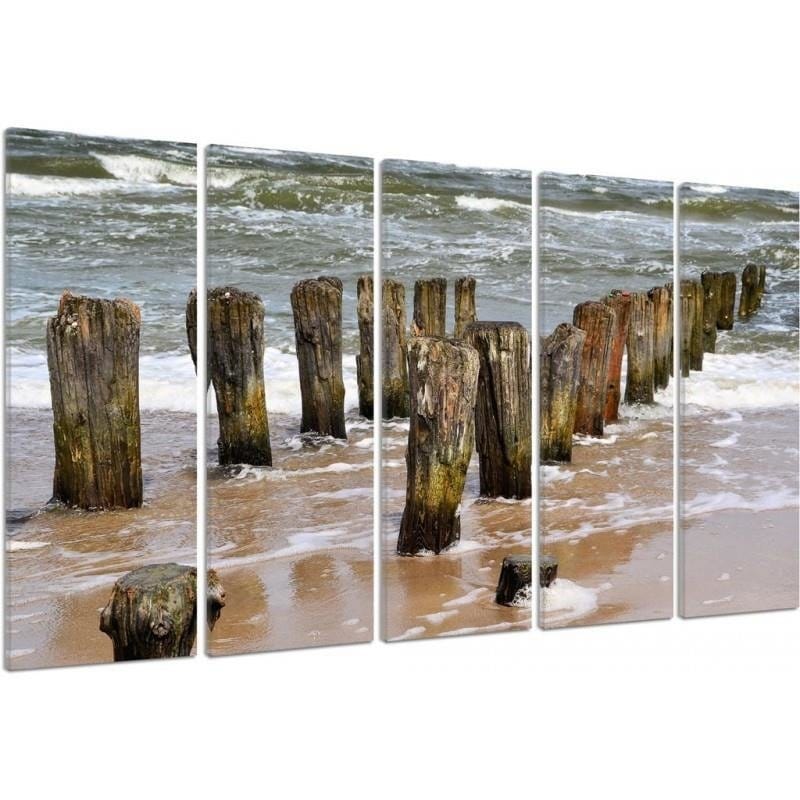 Kanva no 5 daļām - Type C, Breakwaters On The Beach  Home Trends DECO