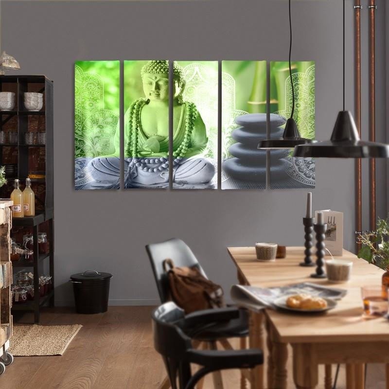 Kanva no 5 daļām - Type C, Buddha And Stones  Home Trends DECO