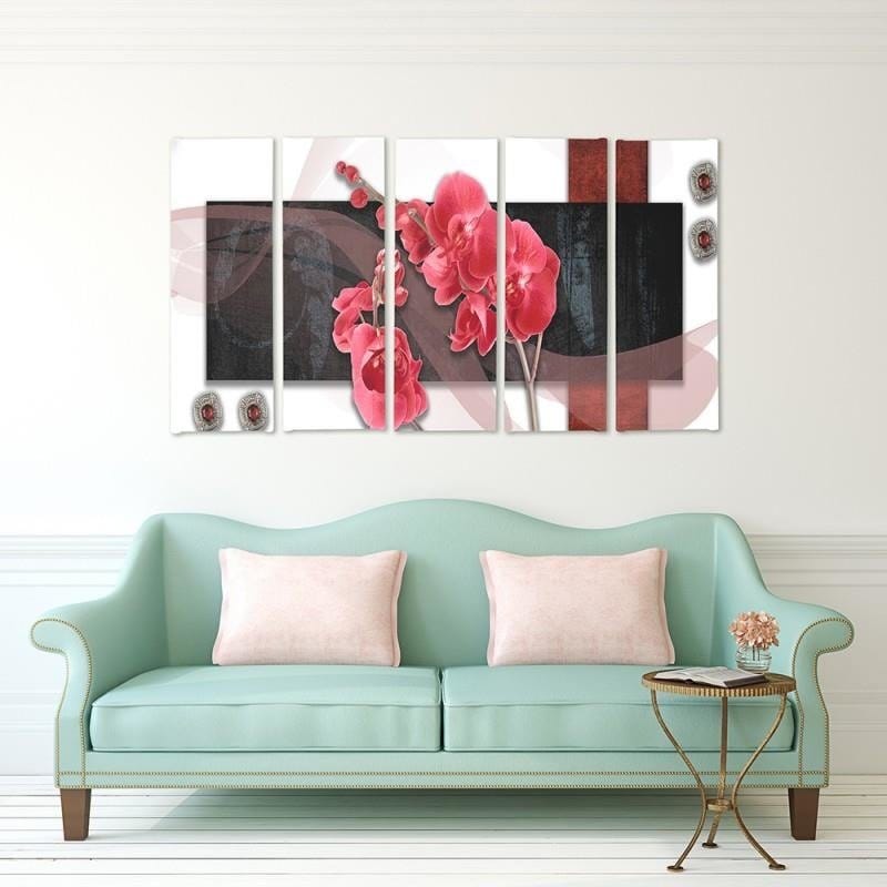 Kanva no 5 daļām - Type C, Composition Orchid  Home Trends DECO