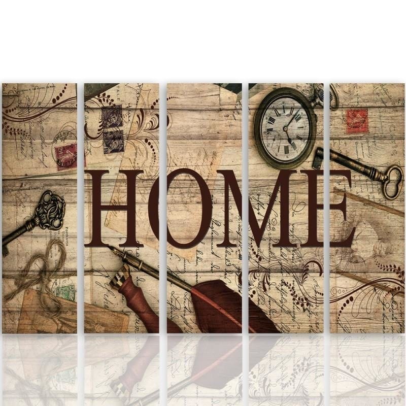 Kanva no 5 daļām - Type C, Composition Vintage Home  Home Trends DECO