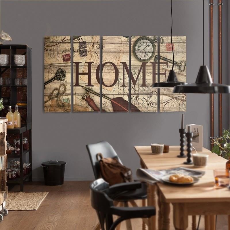 Kanva no 5 daļām - Type C, Composition Vintage Home  Home Trends DECO