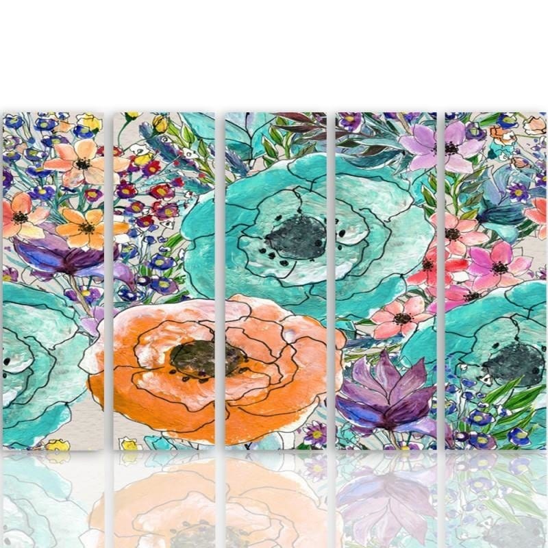 Kanva no 5 daļām - Type C, Floral Composition 2  Home Trends DECO