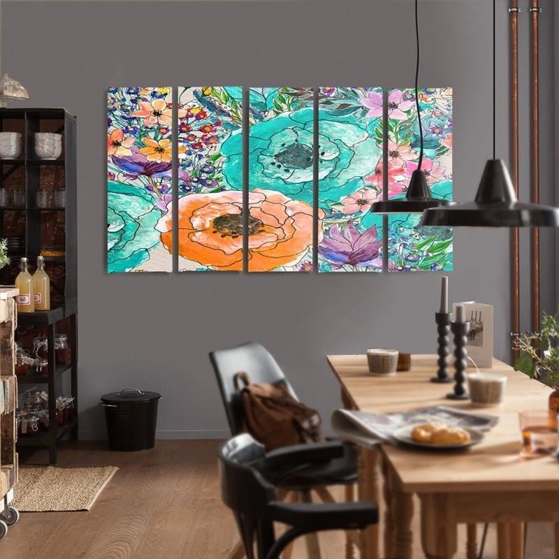 Kanva no 5 daļām - Type C, Floral Composition 2  Home Trends DECO