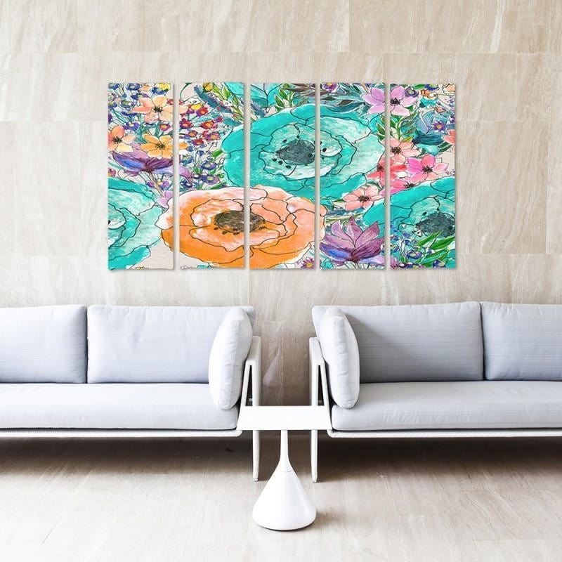 Kanva no 5 daļām - Type C, Floral Composition 2  Home Trends DECO