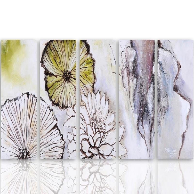 Kanva no 5 daļām - Type C, Flowers - Abstraction  Home Trends DECO
