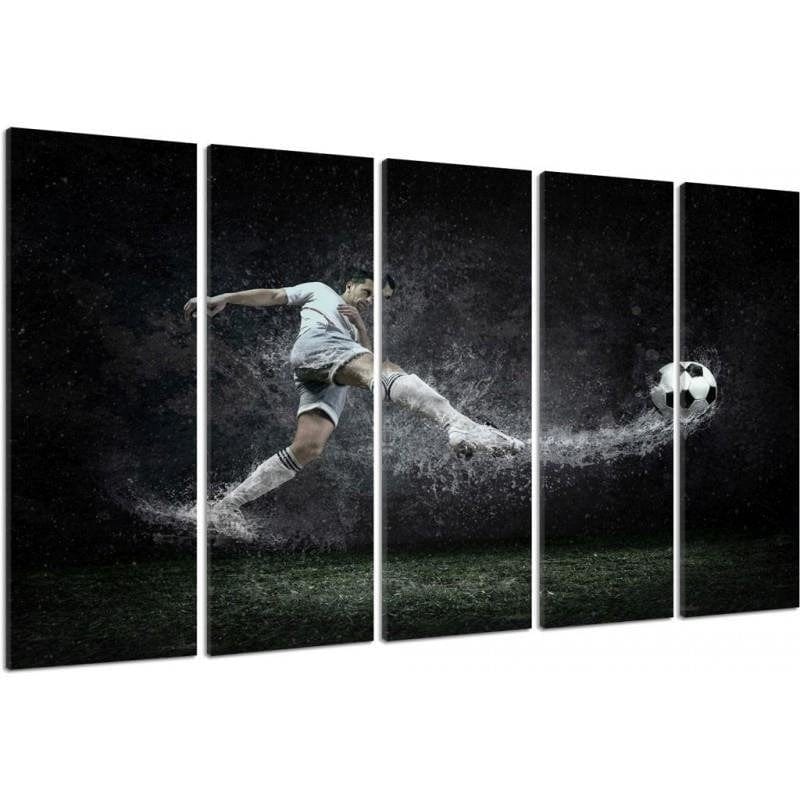 Kanva no 5 daļām - Type C, Footballer On The Wet Turf  Home Trends DECO