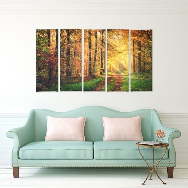 Kanva no 5 daļām - Type C, Forest Road  Home Trends DECO