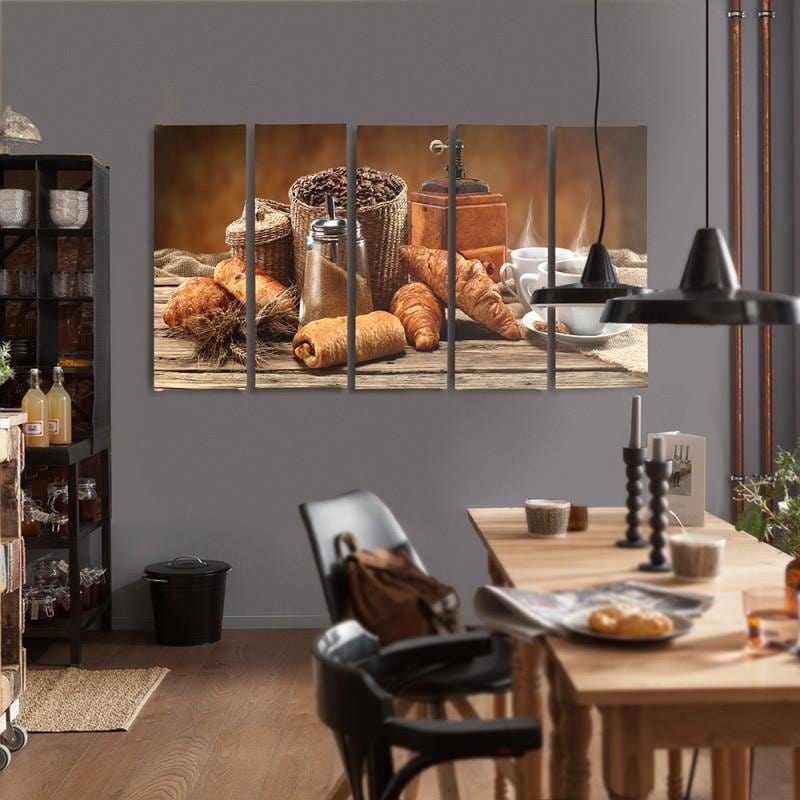Kanva no 5 daļām - Type C, French Breakfast  Home Trends DECO