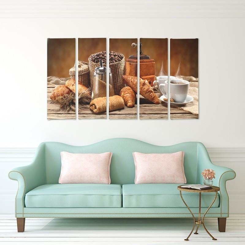Kanva no 5 daļām - Type C, French Breakfast  Home Trends DECO
