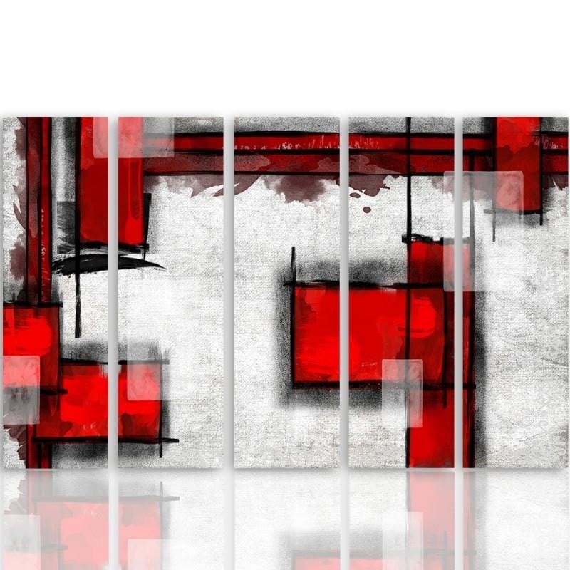 Kanva no 5 daļām - Type C, Geometric Abstraction 5  Home Trends DECO