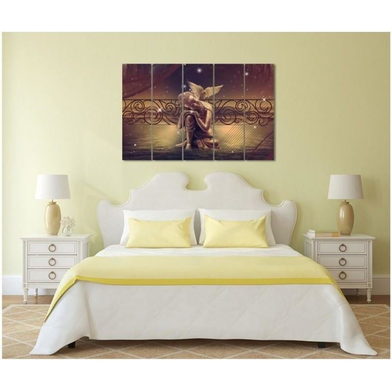 Kanva no 5 daļām - Type C, Gold Buddha  Home Trends DECO
