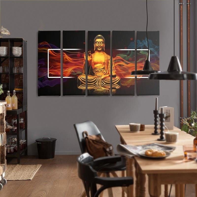 Kanva no 5 daļām - Type C, Golden Buddha 2  Home Trends DECO