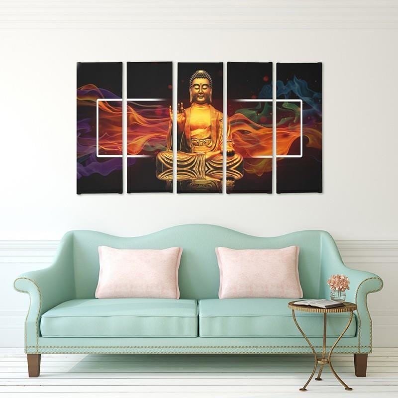 Kanva no 5 daļām - Type C, Golden Buddha 2  Home Trends DECO