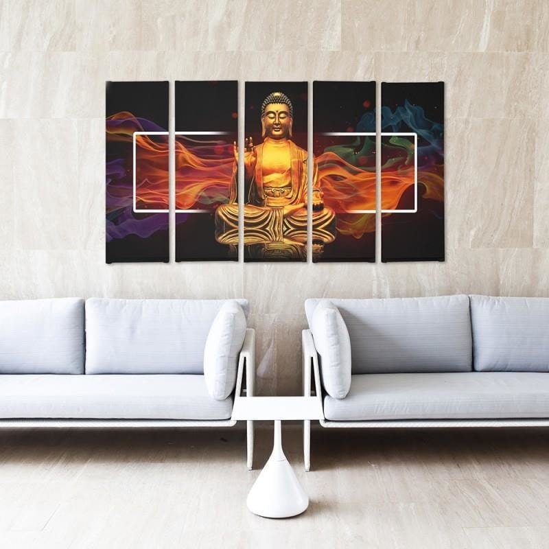 Kanva no 5 daļām - Type C, Golden Buddha 2  Home Trends DECO
