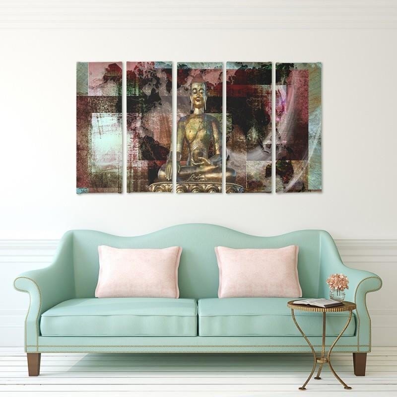 Kanva no 5 daļām - Type C, Golden Buddha 3  Home Trends DECO