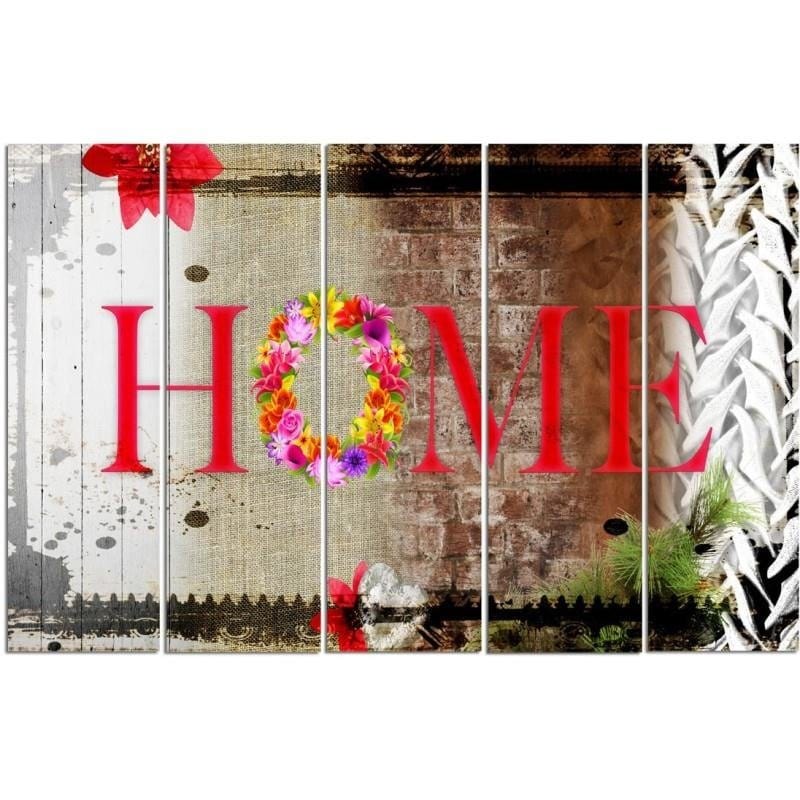 Kanva no 5 daļām - Type C, Home - Flowers  Home Trends DECO