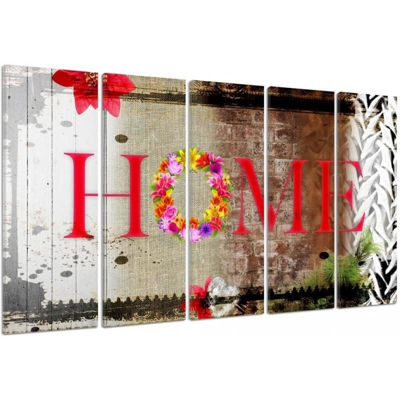 Kanva no 5 daļām - Type C, Home - Flowers  Home Trends DECO