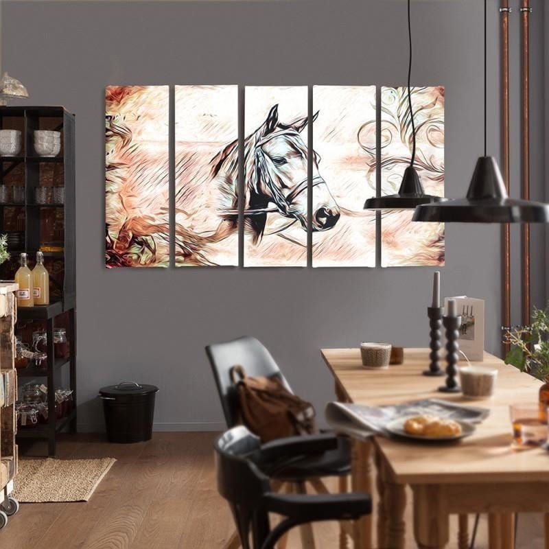 Kanva no 5 daļām - Type C, Horse Head 3  Home Trends DECO