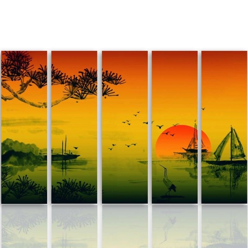 Kanva no 5 daļām - Type C, Landscape Japan 2  Home Trends DECO