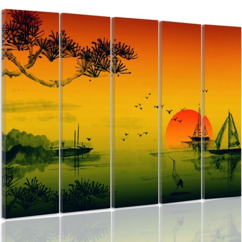 Kanva no 5 daļām - Type C, Landscape Japan 2  Home Trends DECO