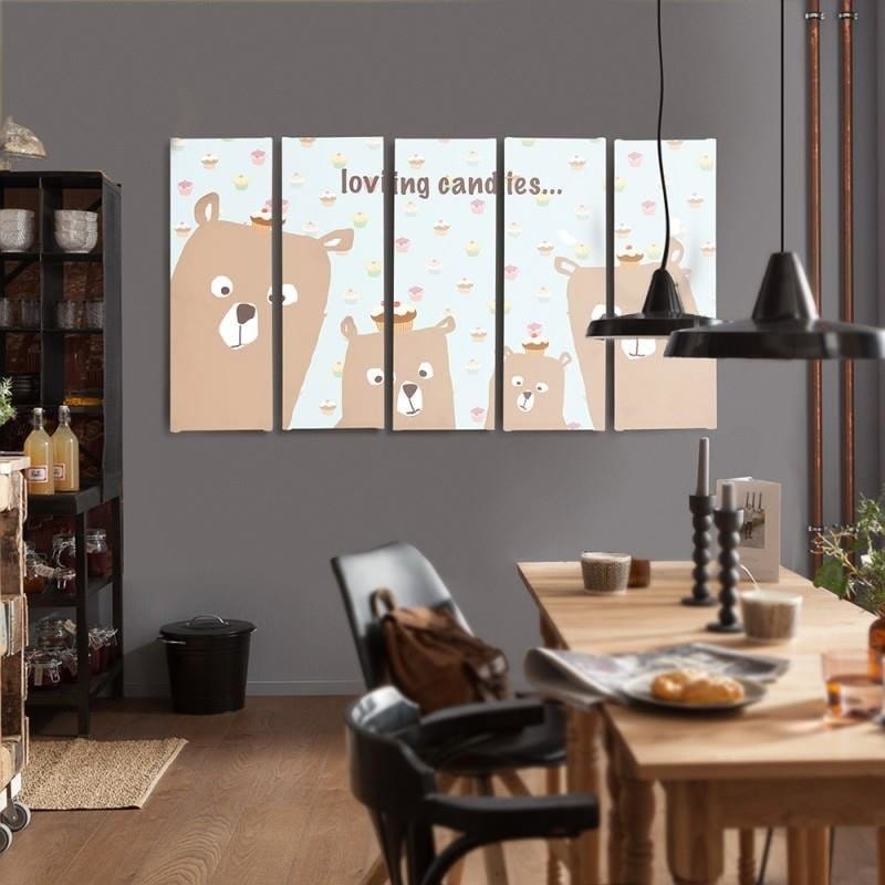 Kanva no 5 daļām - Type C, Loving Candies  Home Trends DECO