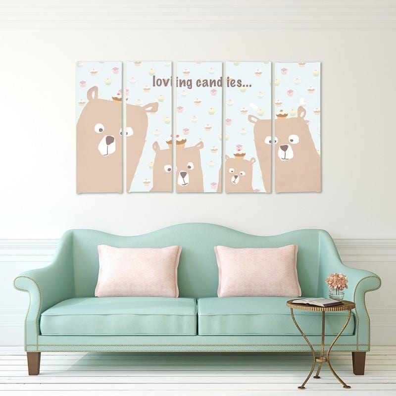 Kanva no 5 daļām - Type C, Loving Candies  Home Trends DECO