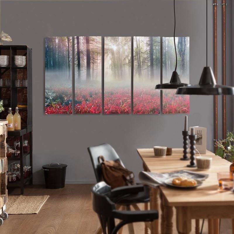 Kanva no 5 daļām - Type C, Mist Over The Clearing  Home Trends DECO