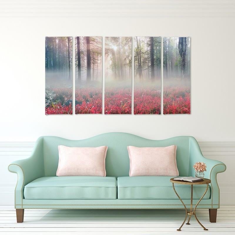 Kanva no 5 daļām - Type C, Mist Over The Clearing  Home Trends DECO