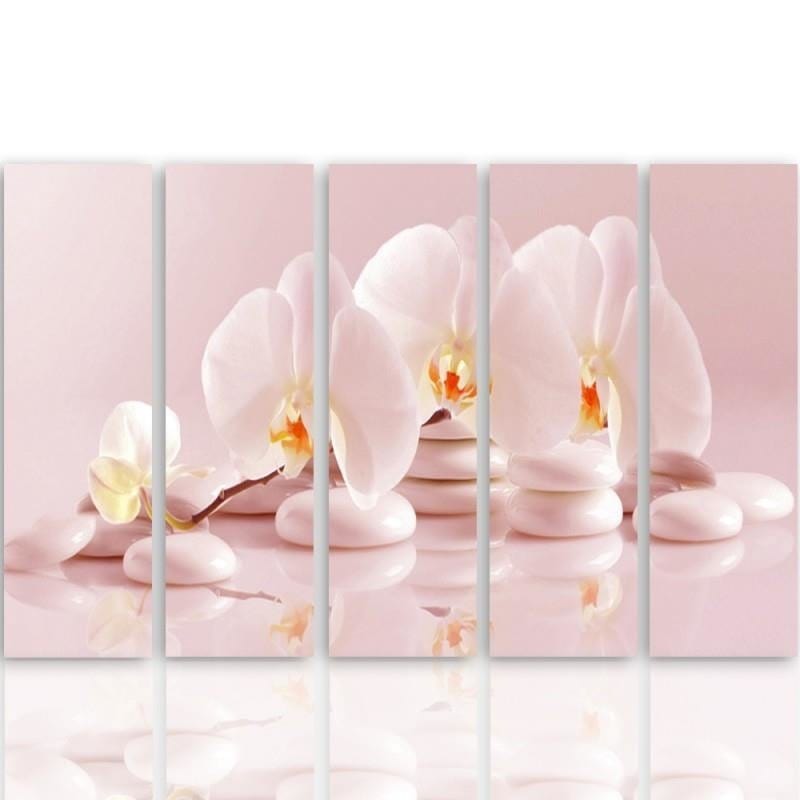 Kanva no 5 daļām - Type C, Orchid On The Stones  Home Trends DECO
