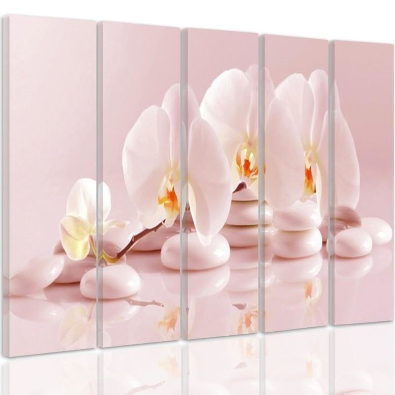 Kanva no 5 daļām - Type C, Orchid On The Stones  Home Trends DECO