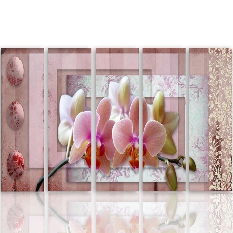 Kanva no 5 daļām - Type C, Pink Orchid  Home Trends DECO